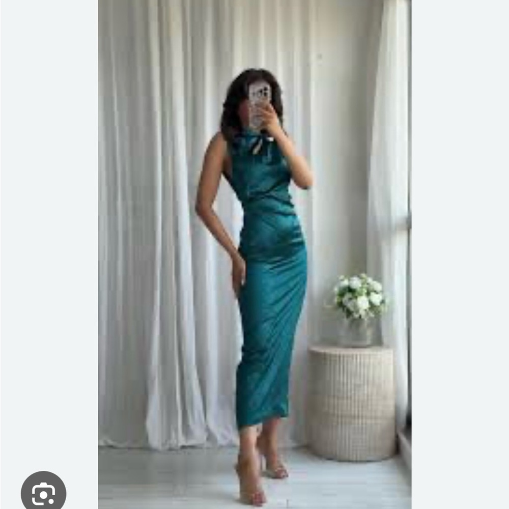 Zara Teal Midi Dress